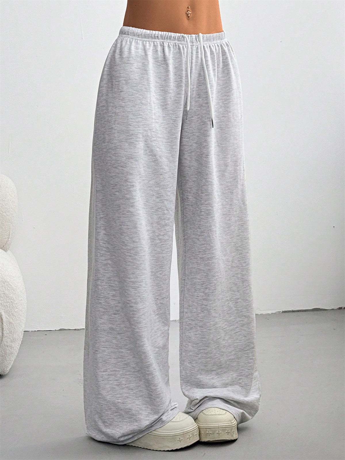 Women's Solid Color Waist Tight Draping Slimming Versatile Pants