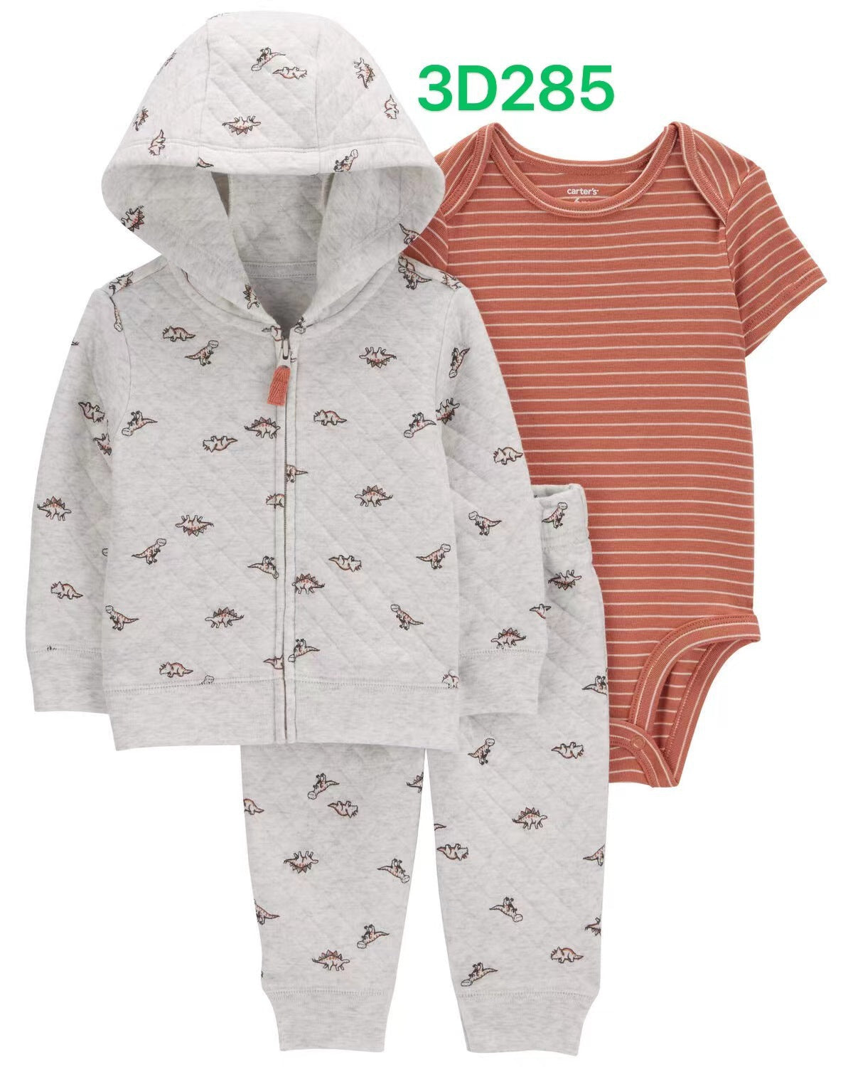Women's & Men's Clothing Sweater Jacket Hooded Long-sleeved Romper Three-piece Children's Suit