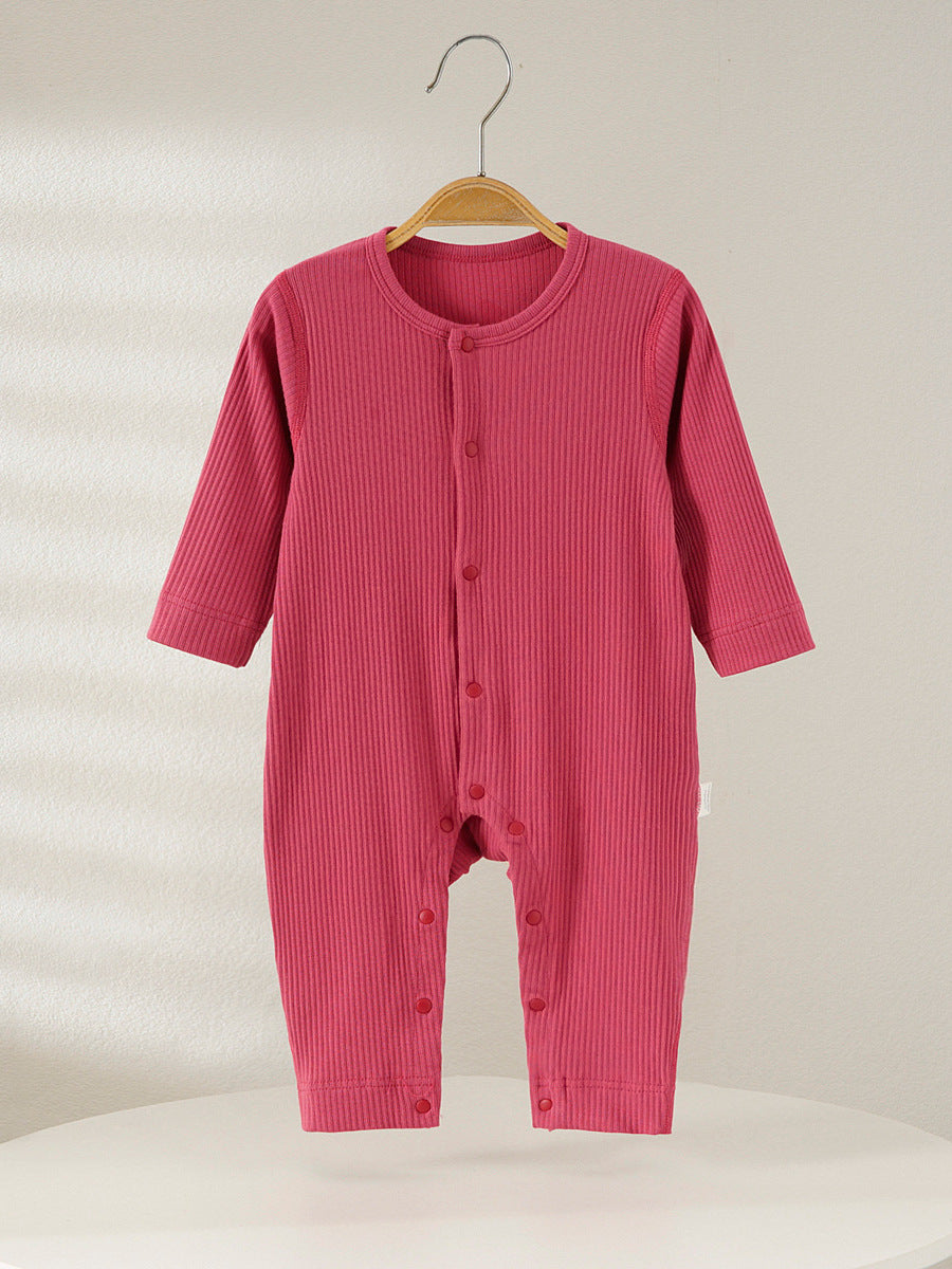 Sleeve Pair Of Buckles Jumpsuit Clothes For Babies Male Female Jumpsuit, Climbing Suit