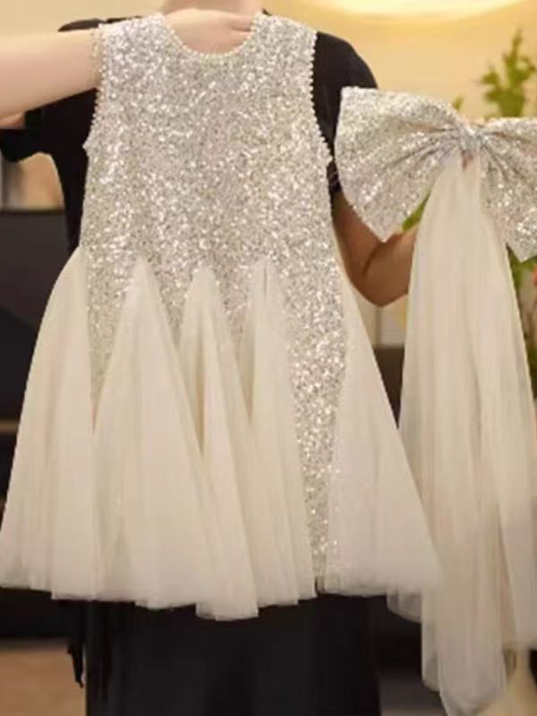 Children's Sequins Princess Summer Fashion Fashionable Vest Children's Dress