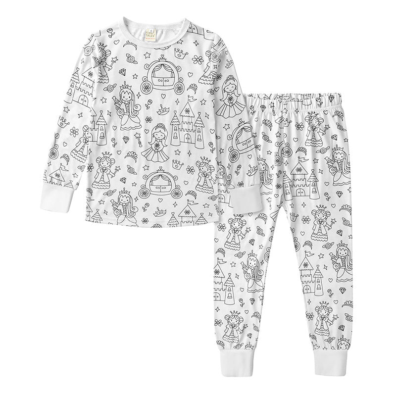 Children's Iti Pajamas Coloring Boys Sketch Set Children's Suit