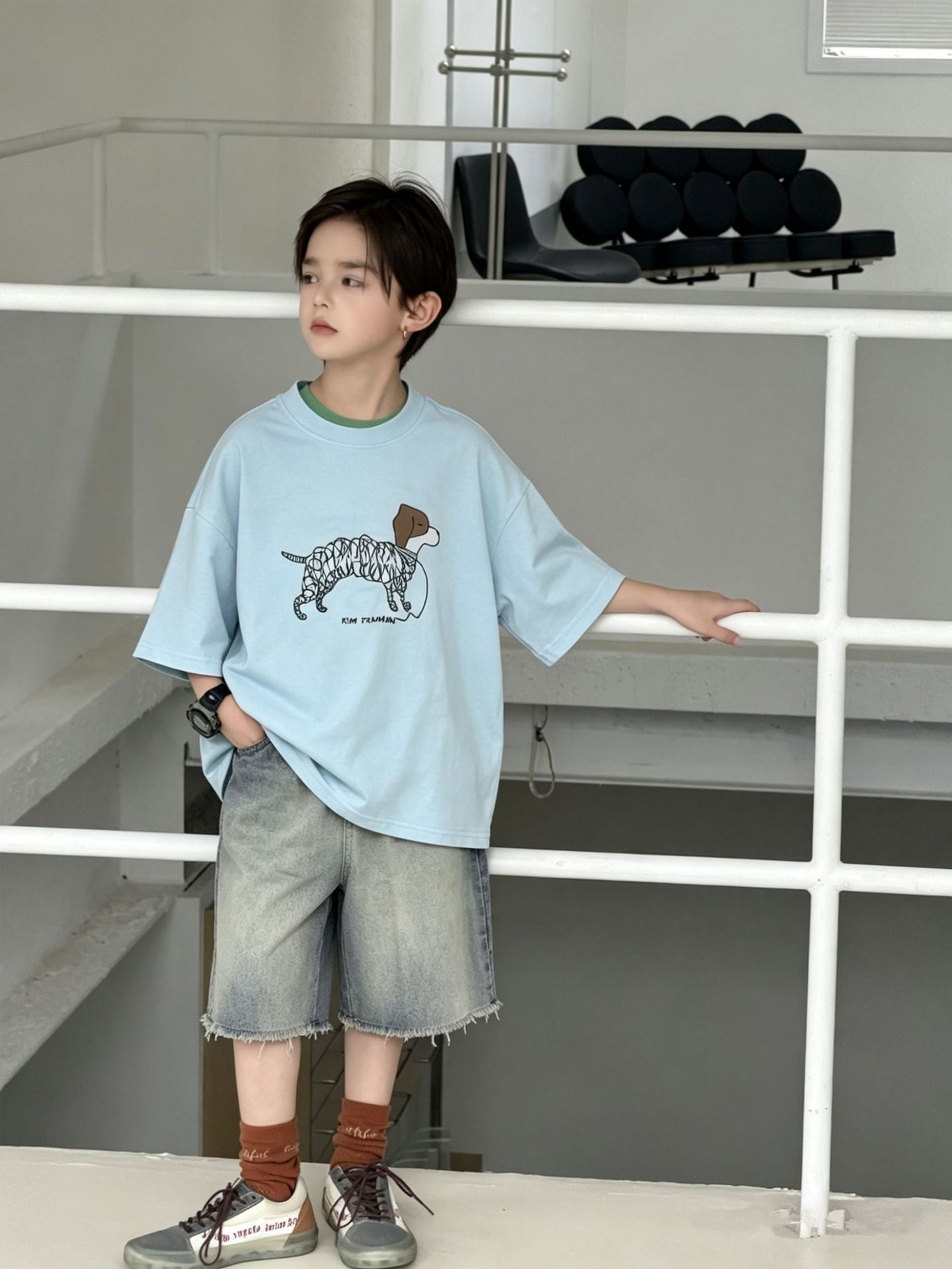 Children's Summer Short-sleeved Loose Breathable Comfortable Half Children's T-shirt