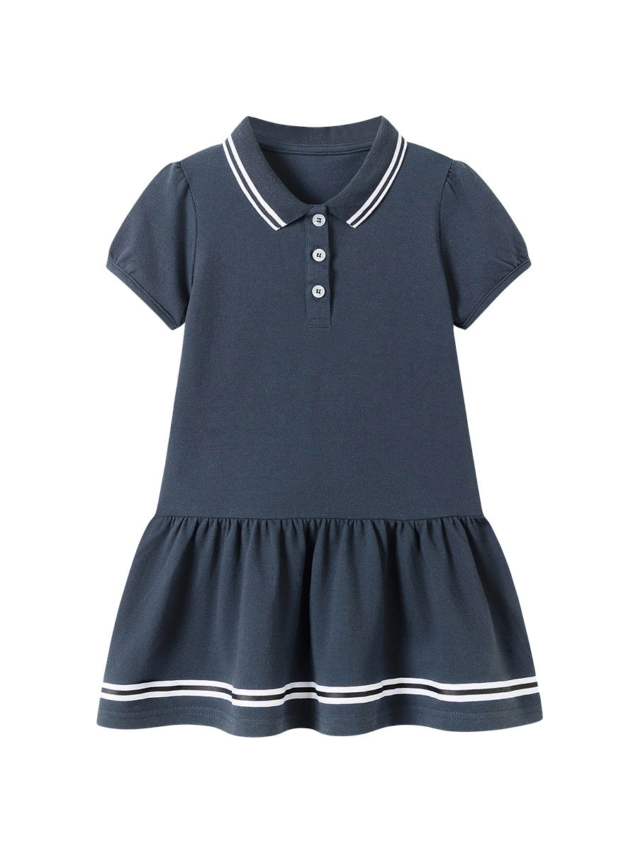Summer Cute Skirt Shirt Simple Casual Children's Dress