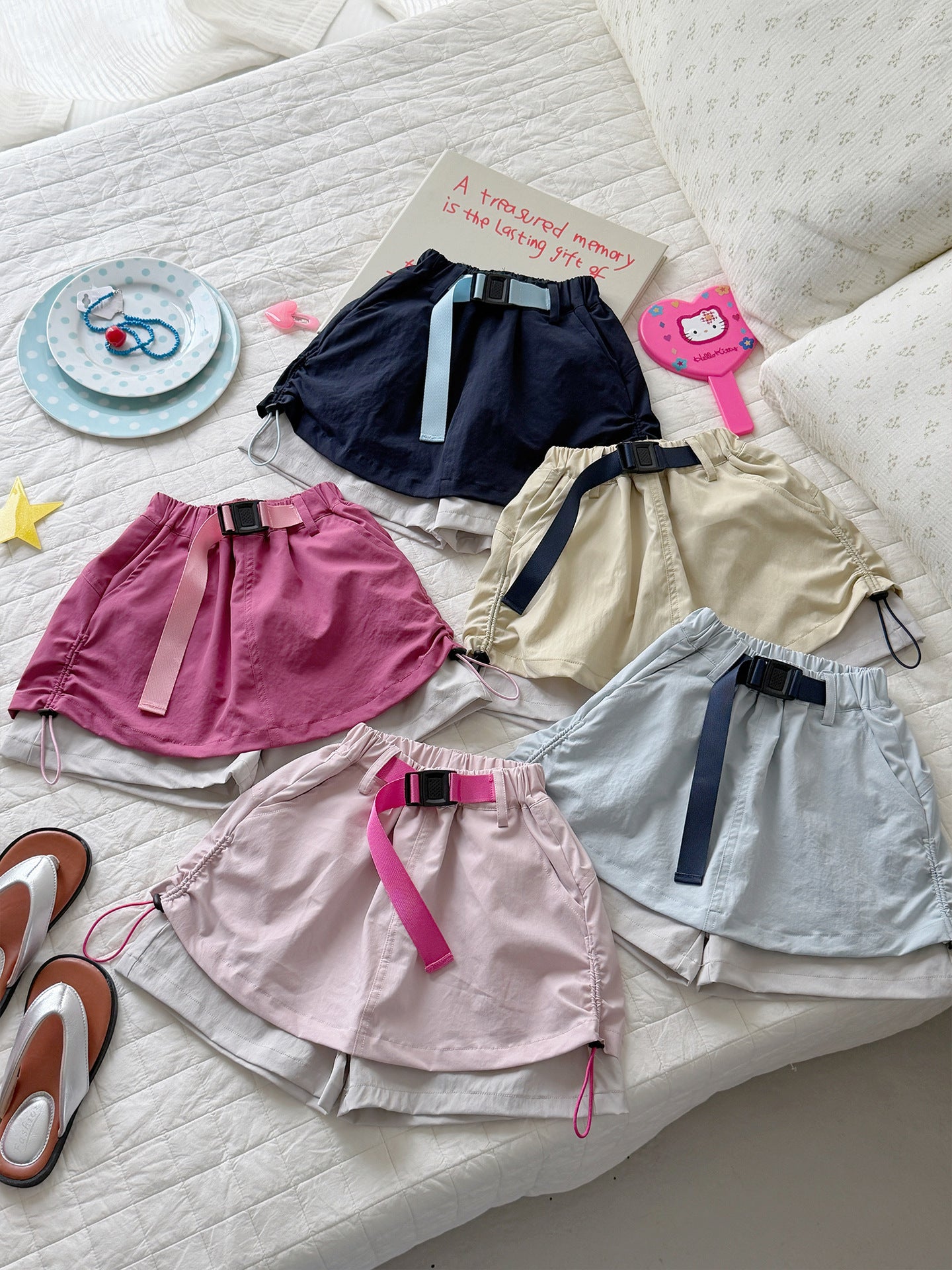 Women's Summer Shorts Outdoor Sun Protection Culottes Drawstring Children's Pants
