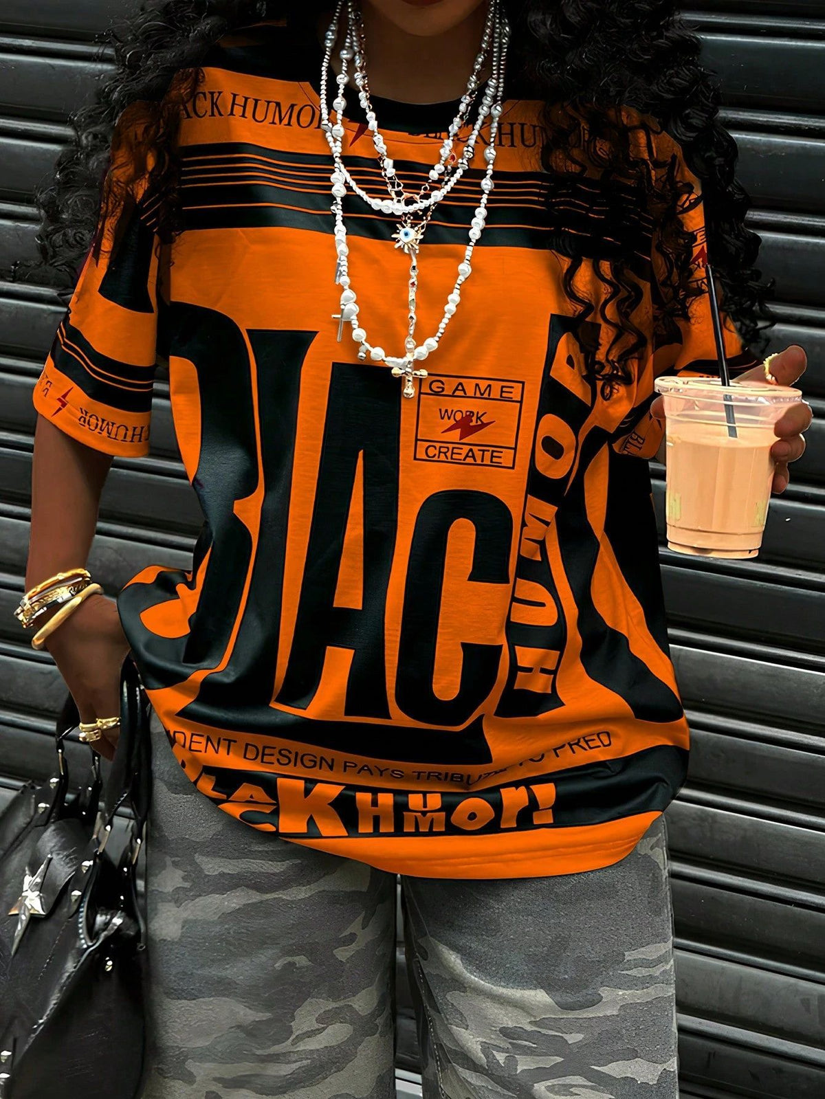 Women's Extra Marked Sports Casual Elegant Style Large Size T-shirt