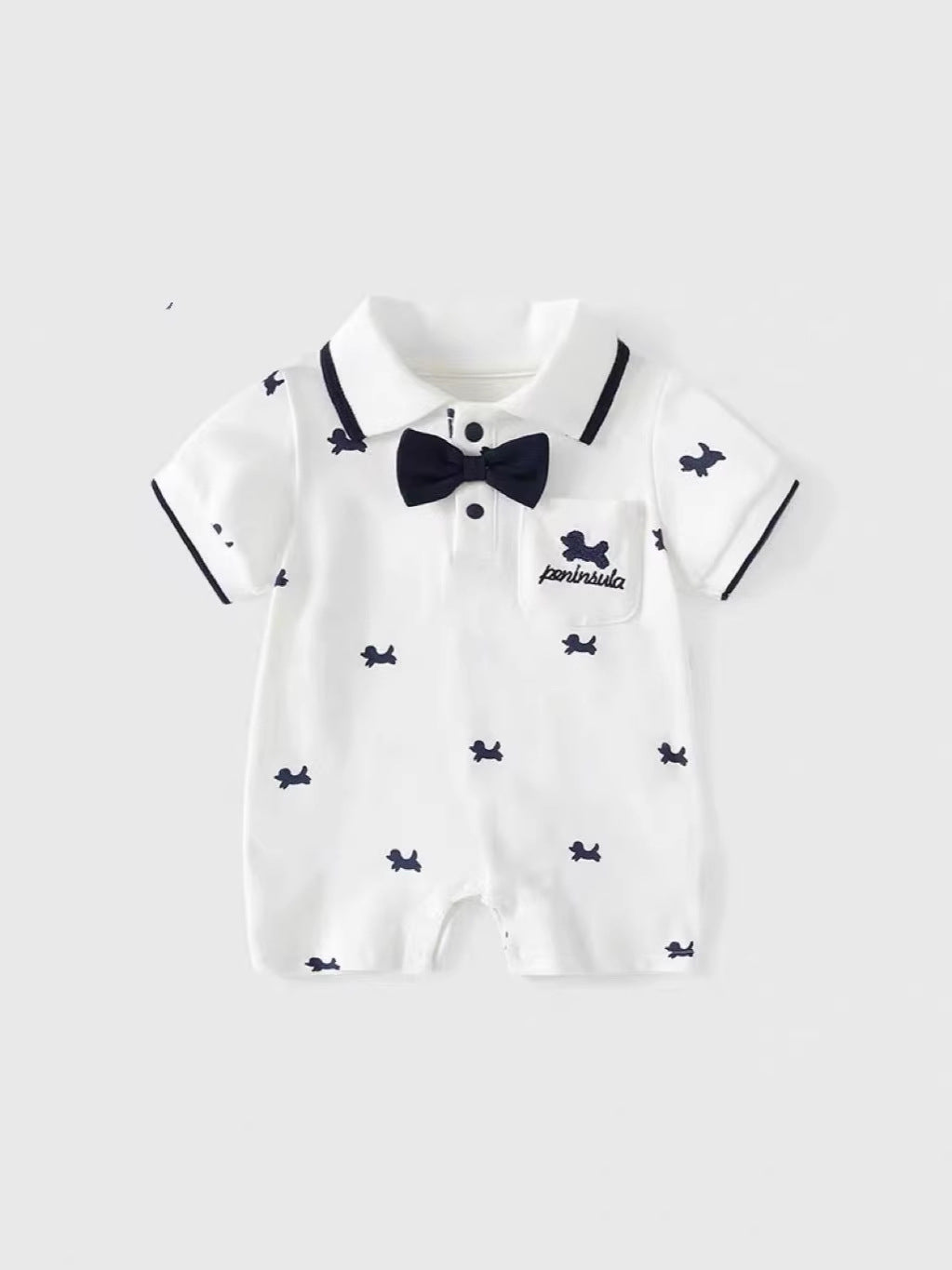 Rompers Jumpsuit Clothes Thin Boy Gentleman Year Old One Month Jumpsuit, Climbing Suit
