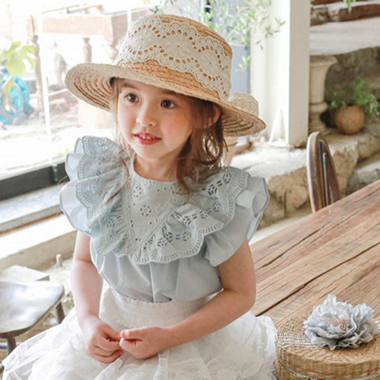 Children's Summer Strawberry Shan Clothing Ruffles Cotton Children's T-shirt