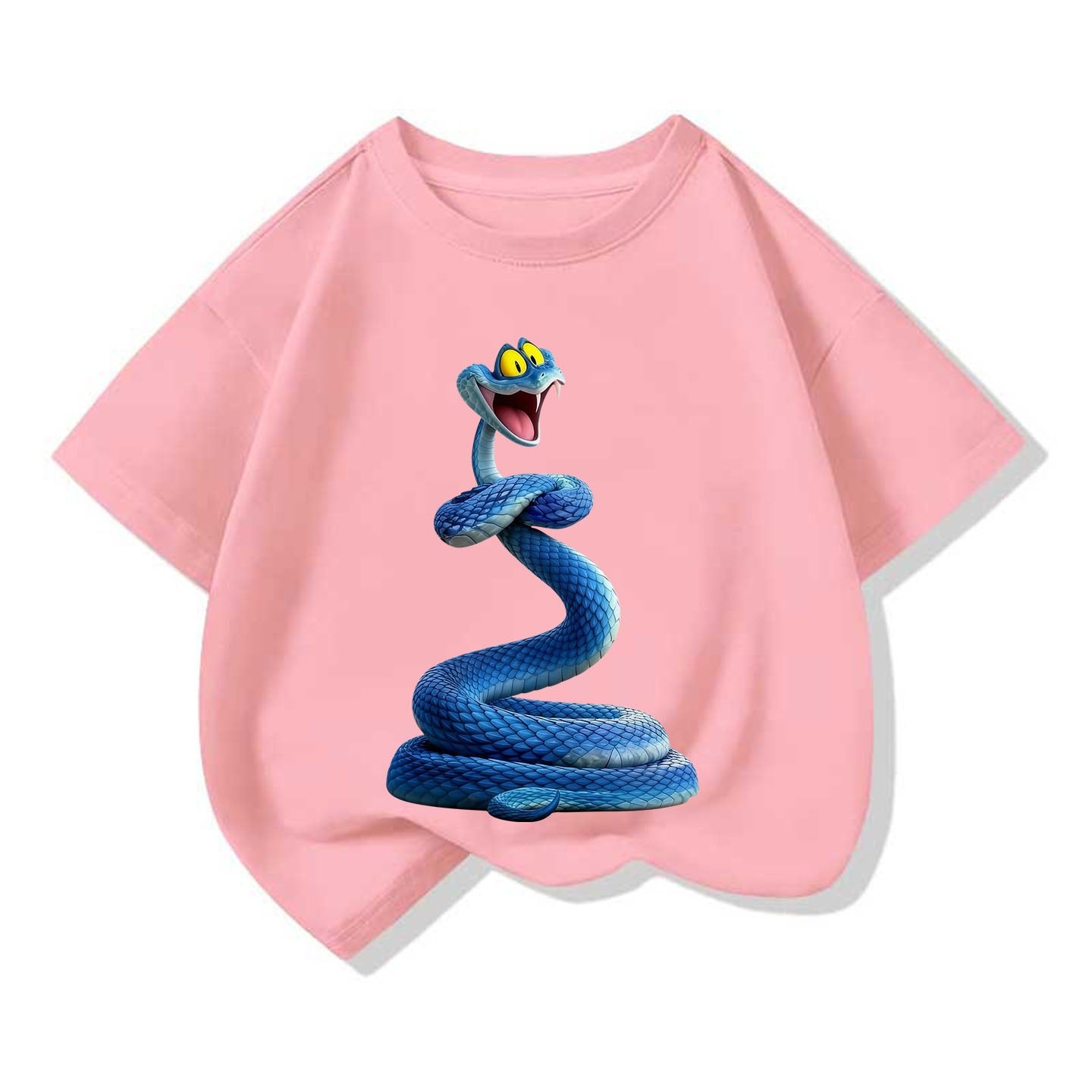Small Medium Short Sleeve Tide Cotton Round Neck Loose Top Children's T-shirt