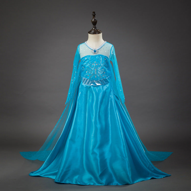 Children's Halloween Clothing Frozen Long Sleeve Princess Children's Dress