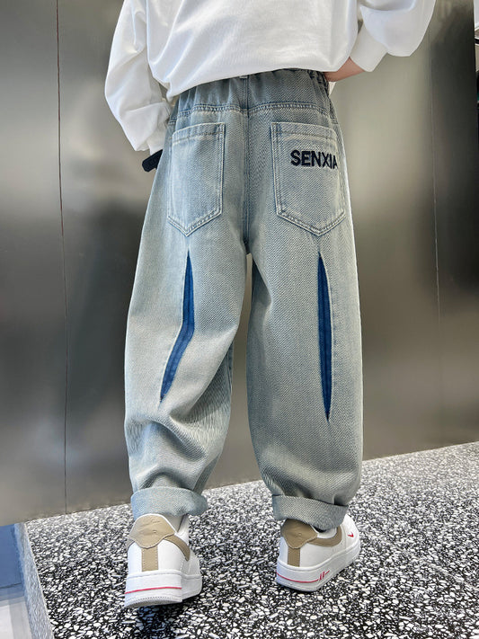 Children's Fashion Autumn Clothes Loose Middle Big Children's Pants