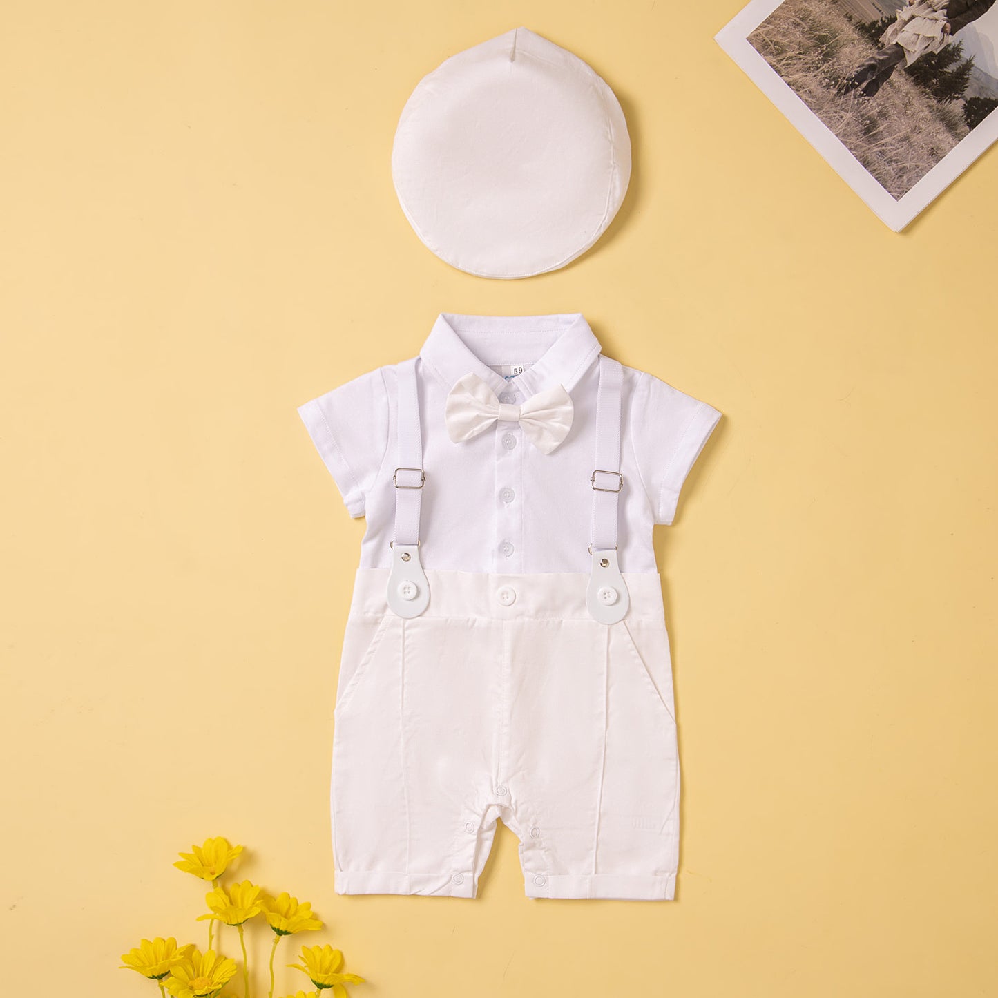 Infant Dress Summer Solid Color Vest Short Children's Suit