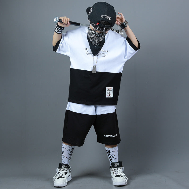 Children's Middle Big Korean Style Trendy Fake Two Children's Suit
