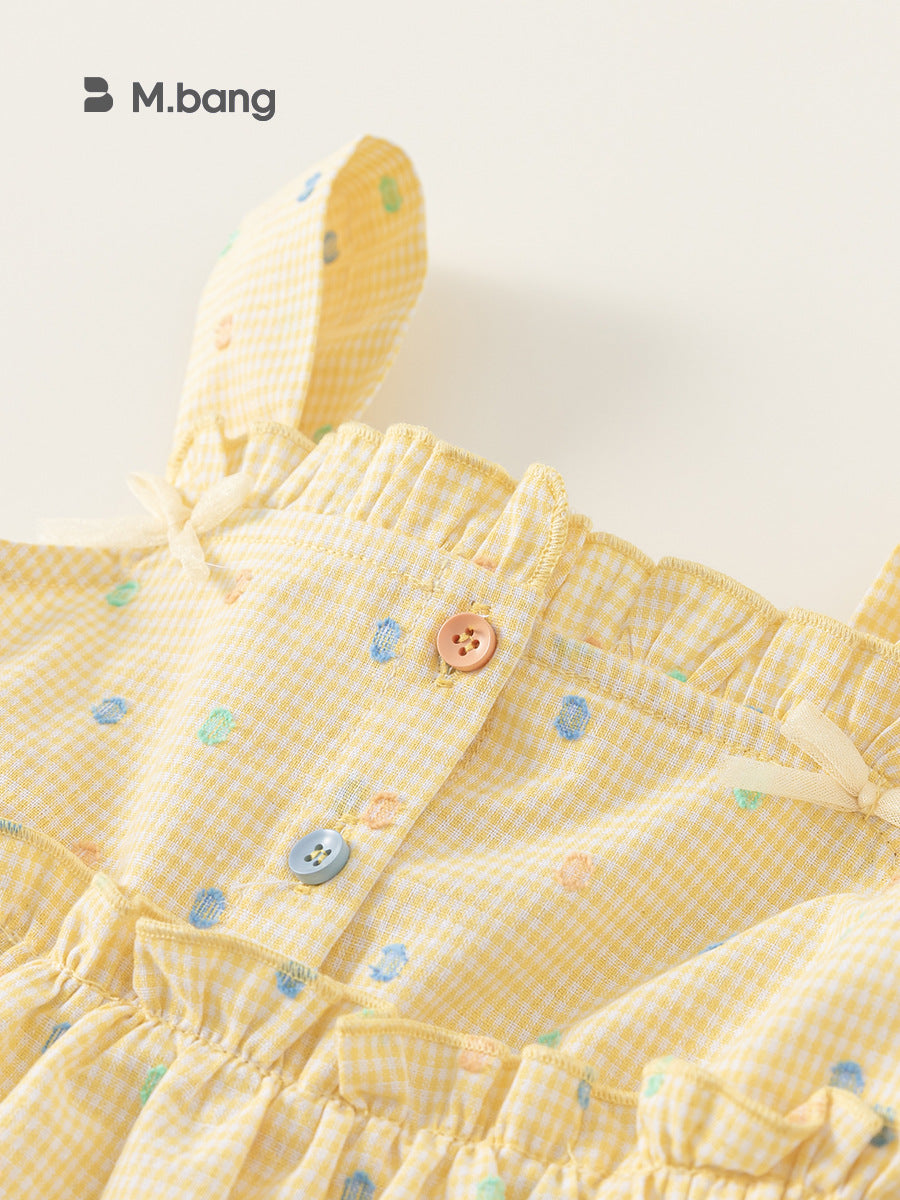 Children's Plaid Slip Small Older Dresses Sleeveless Children's Dress