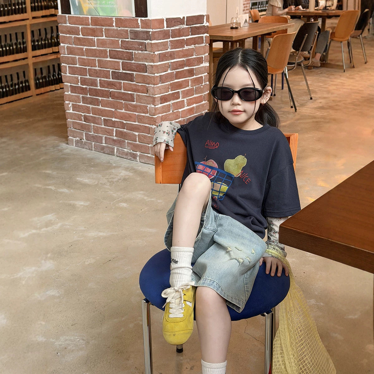 Children's Style Half Sleeve Cotton Cool Lightweight Breathable Top Cartoon Children's T-shirt