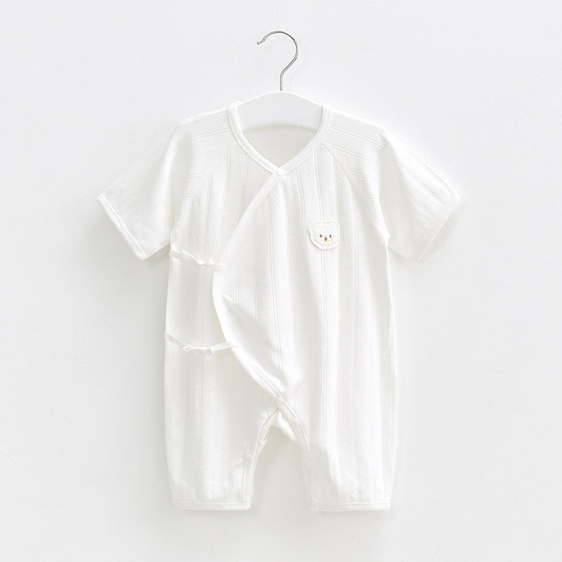 Born Jumpsuit Summer Thin Cotton Short Sleeve Romper Gown Jumpsuit, Climbing Suit