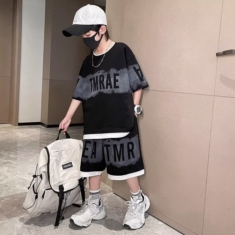 Style Medium Large Ruffle Handsome Fashionable Children's Suit