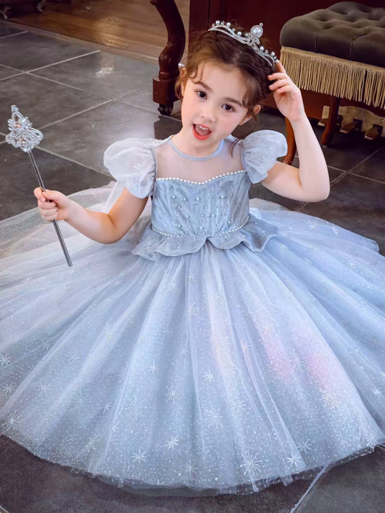 Children's Frozen Princess Summer Luminous Long Birthday Children's Dress