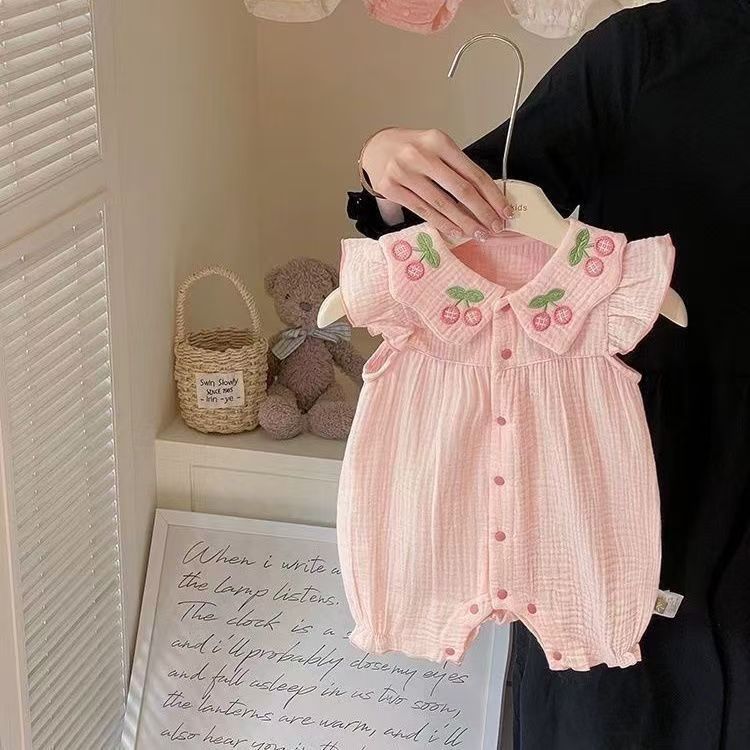 Summer Short-sleeved Romper Born Thin One Month Jumpsuit, Climbing Suit