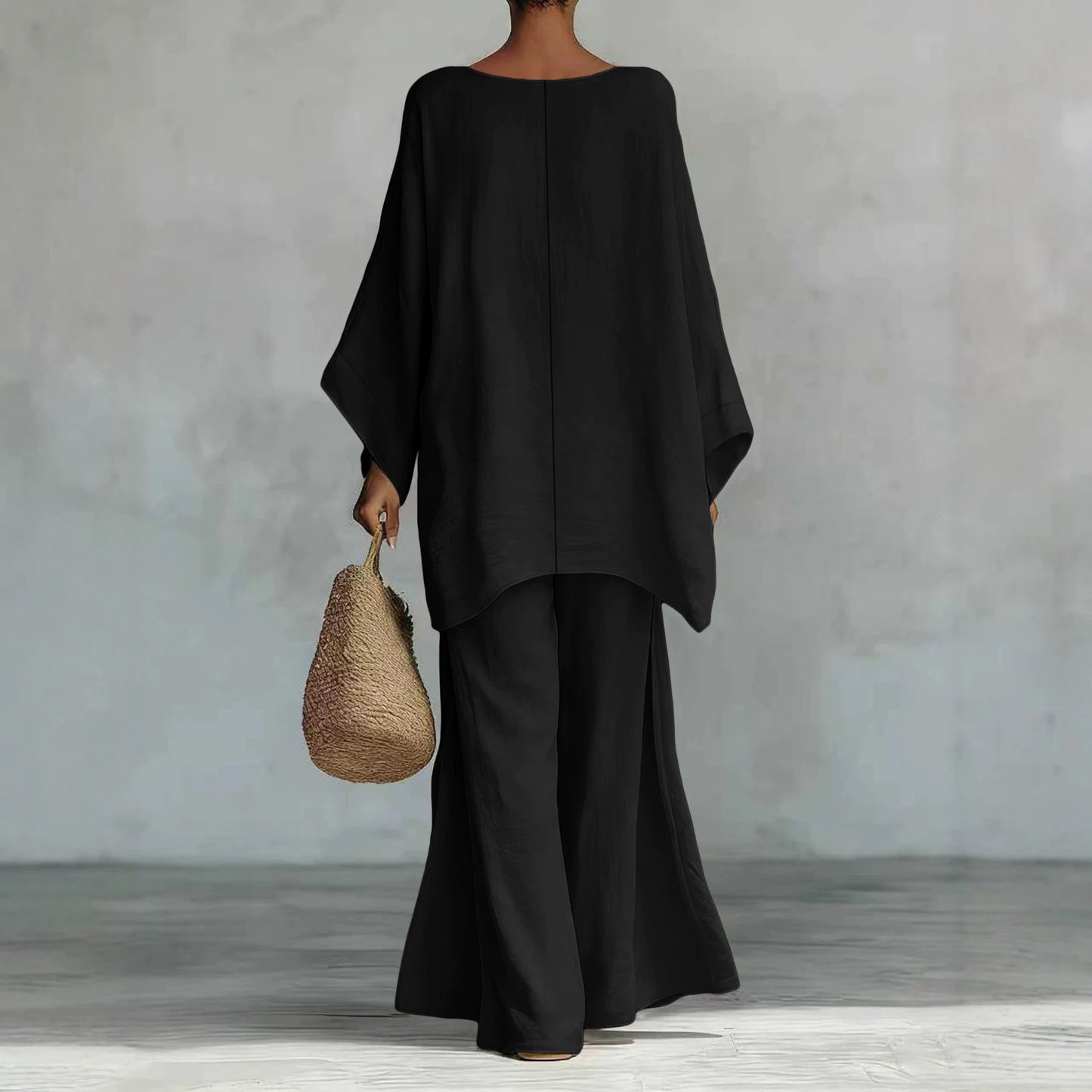 Women's Simple Loose Old Money Style Linen Blended Fashion Casual Suit
