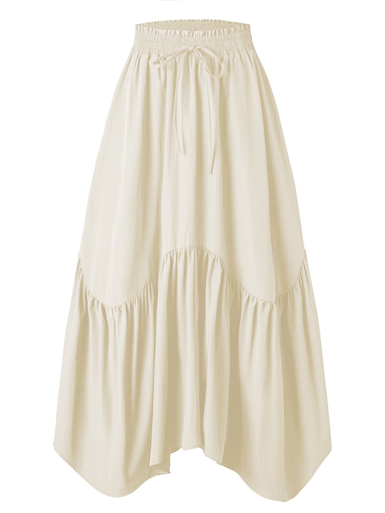Women's Wave Adjustable High Waist Elastic Large Swing Retro Skirts
