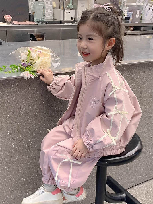 Shell Jacket Overcoat Pants Sports Two-piece Children's Suit