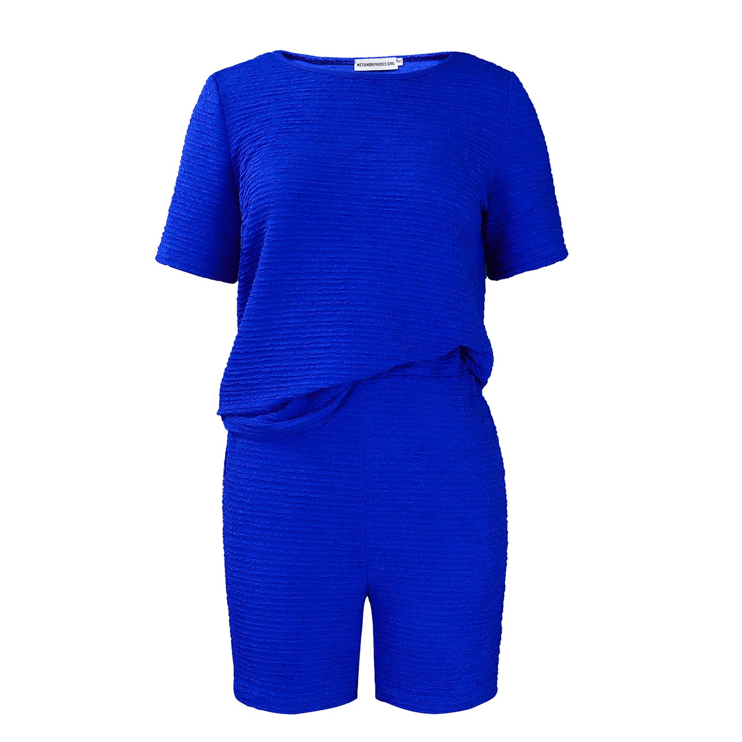 Women's Set Summer Loose Solid Color Short-sleeved Tops