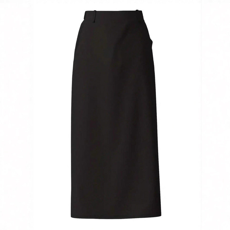 Women's Elegant Style High Waist Solid Color Pocket Large Swing Skirt