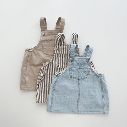 Children's Suspenders Skirt Spring Cute Denim Children's Dress