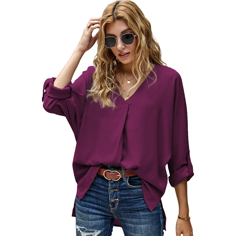 Women's Sexy Loose Oversized Versatile Casual Lace Shirt, Chiffon Shirt