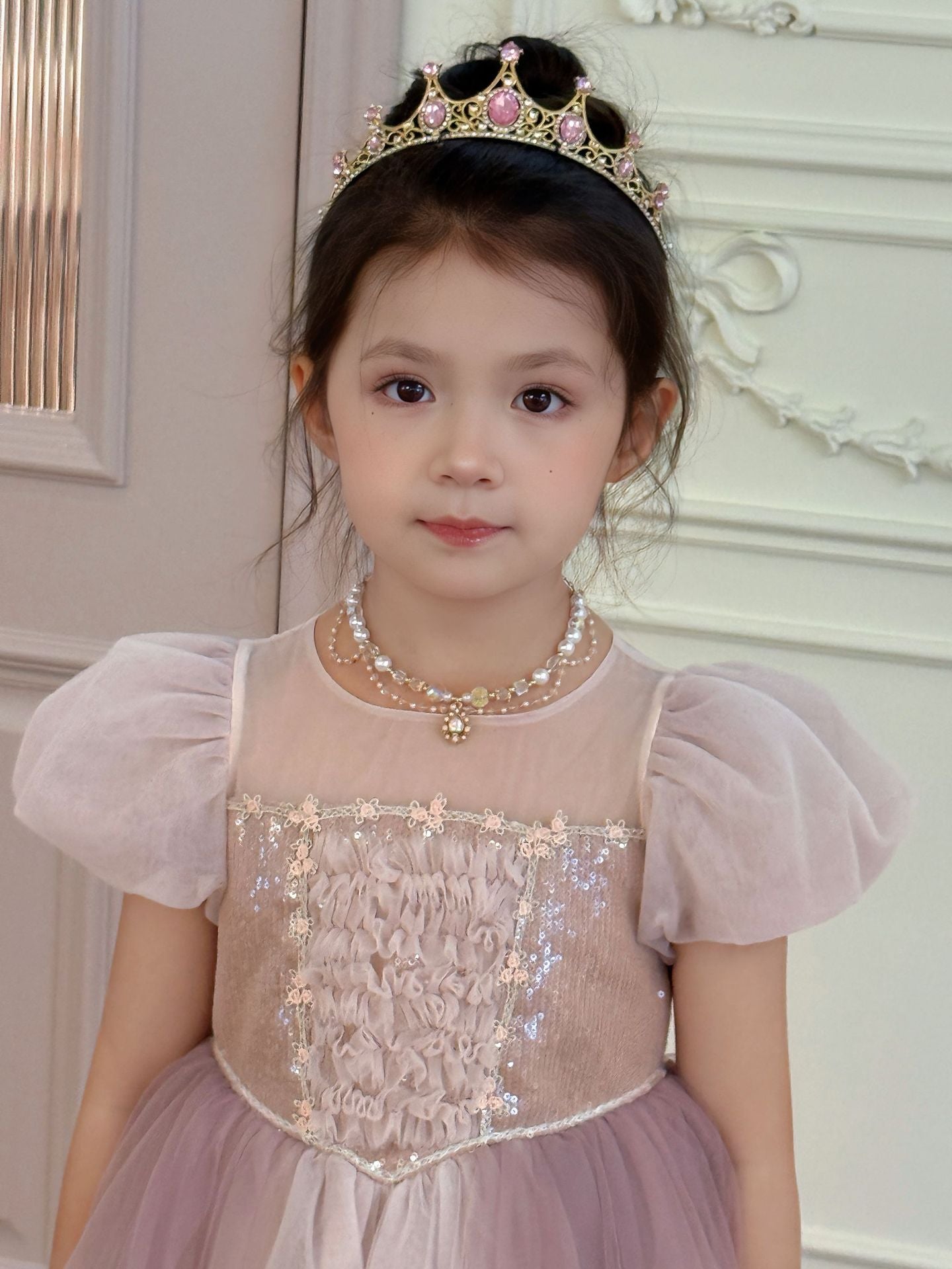 Children's Birthday Bubble Princess Autumn Luminous Gauze Children's Dress