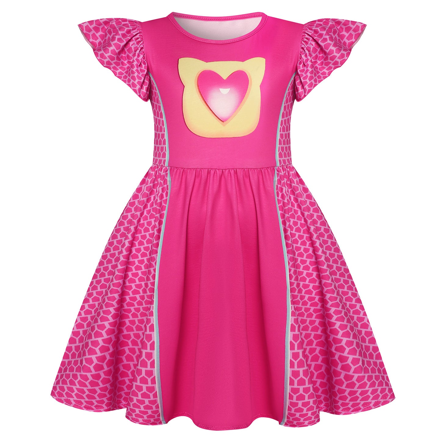 Children's Super Cat Flying Sleeves A- Line Children's Dress