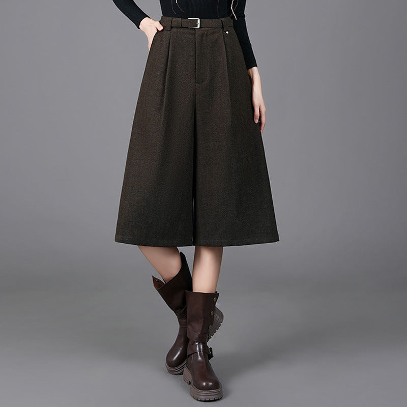 Women's Cropped Popular High Waist Simple Loose Temperament Pants