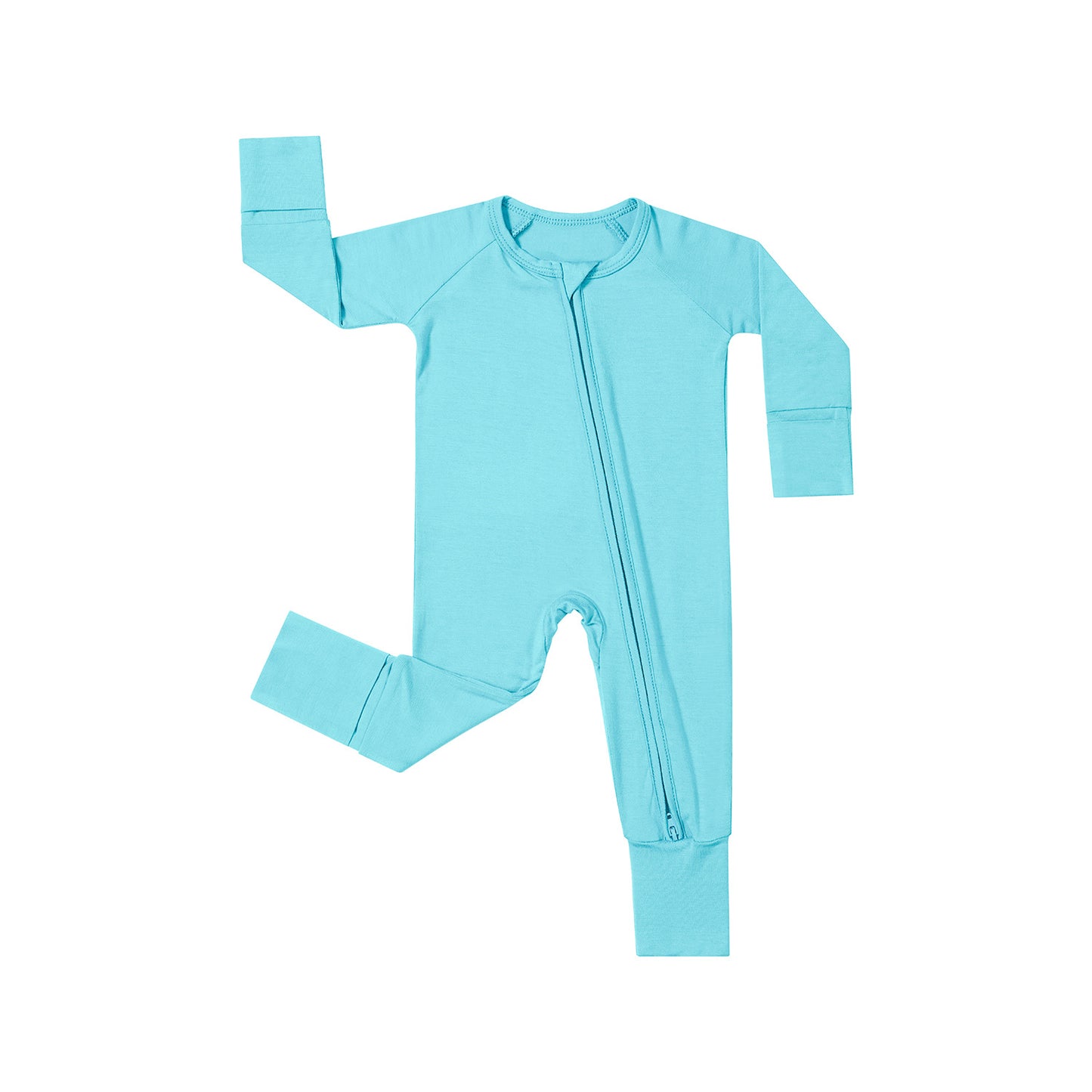 Bamboo Fiber Jumpsuits Romper Candy Color Long Sleeve Double Zipper Jumpsuit, Climbing Suit