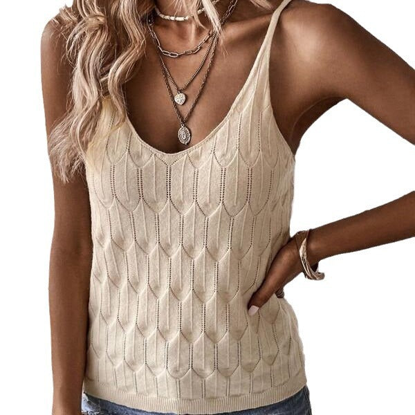 Women's Camisole Knitted Thin Strap Bottoming Shirt Casual Small Vest/suspenders/tube Top
