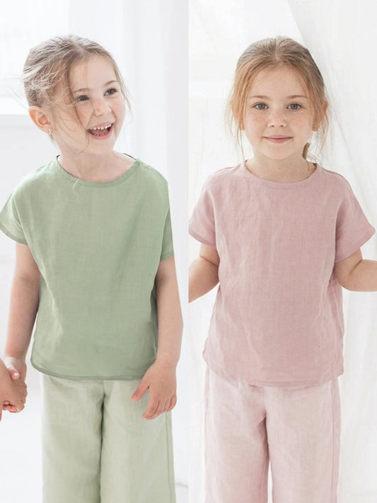 Versatile Short Sleeve Cotton Western Style Cute Children's T-shirt