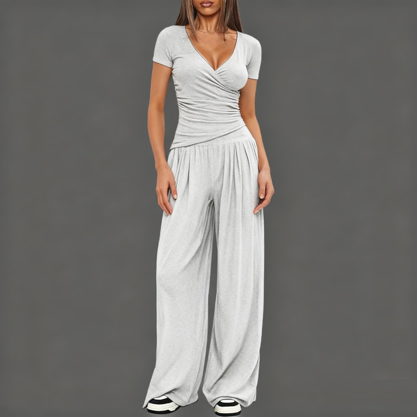 Women's Short-sleeved Sportswear Two-piece Leisure Commute Fashion Casual Suit
