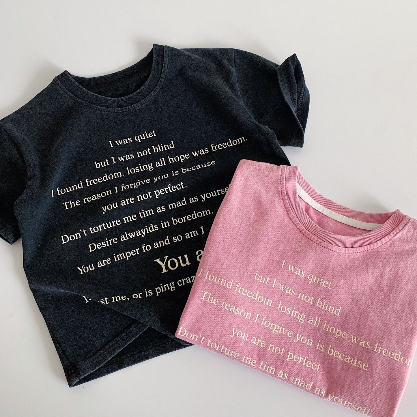 Children's Short-sleeved Summer Boys Letters Round Neck Pullover Woven Clothing Children's T-shirt