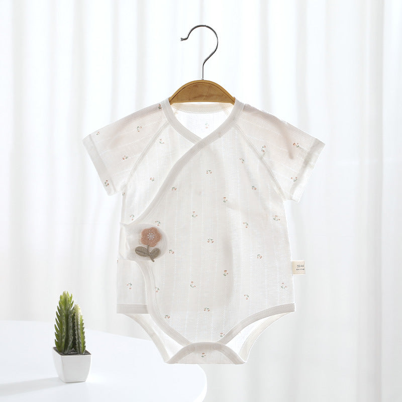 Born Short Sleeved Romper Clothes Summer Cotton Butt Jumpsuit, Climbing Suit