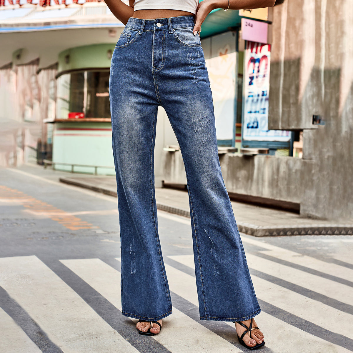 Beautiful Women's Washed Denim Casual For Pants