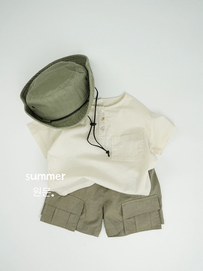 Children's Shorts Summer Boys Cotton Linen Thin Children's Pants