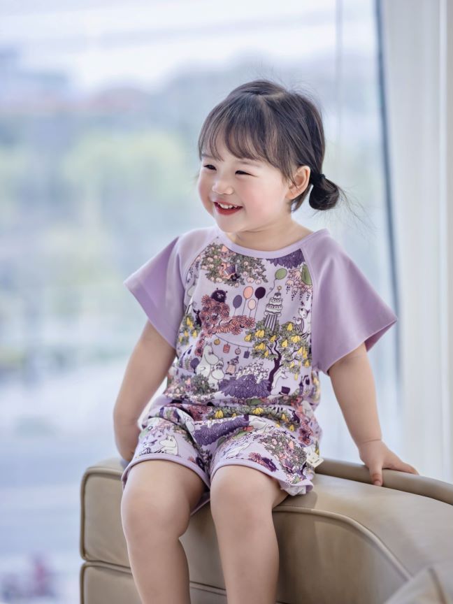 Bamboo Fiber Cool Gauze Summer Clothing Home Parent-child Outfit