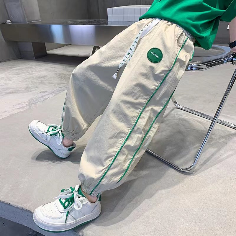 Children's Summer Thin Anti Mosquito Middle Big Children's Pants