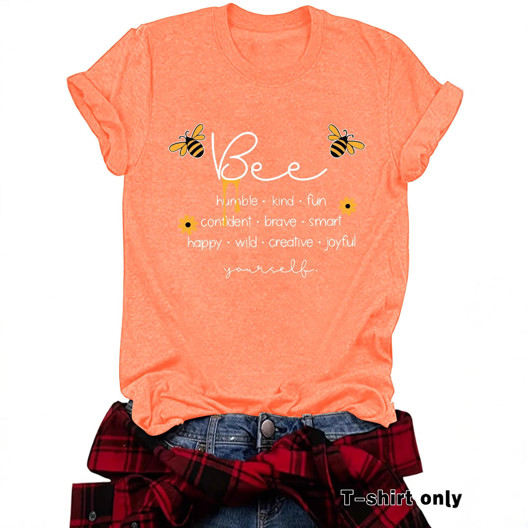 Women's Loose Sleeve Round Neck For Shorts
