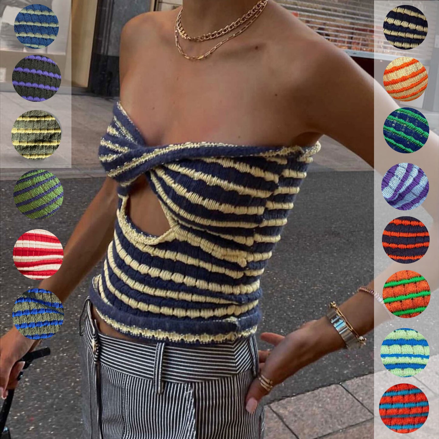 Women's Suspender Bra Vacation Sexy Stripes For Small Vest/suspenders/tube Top