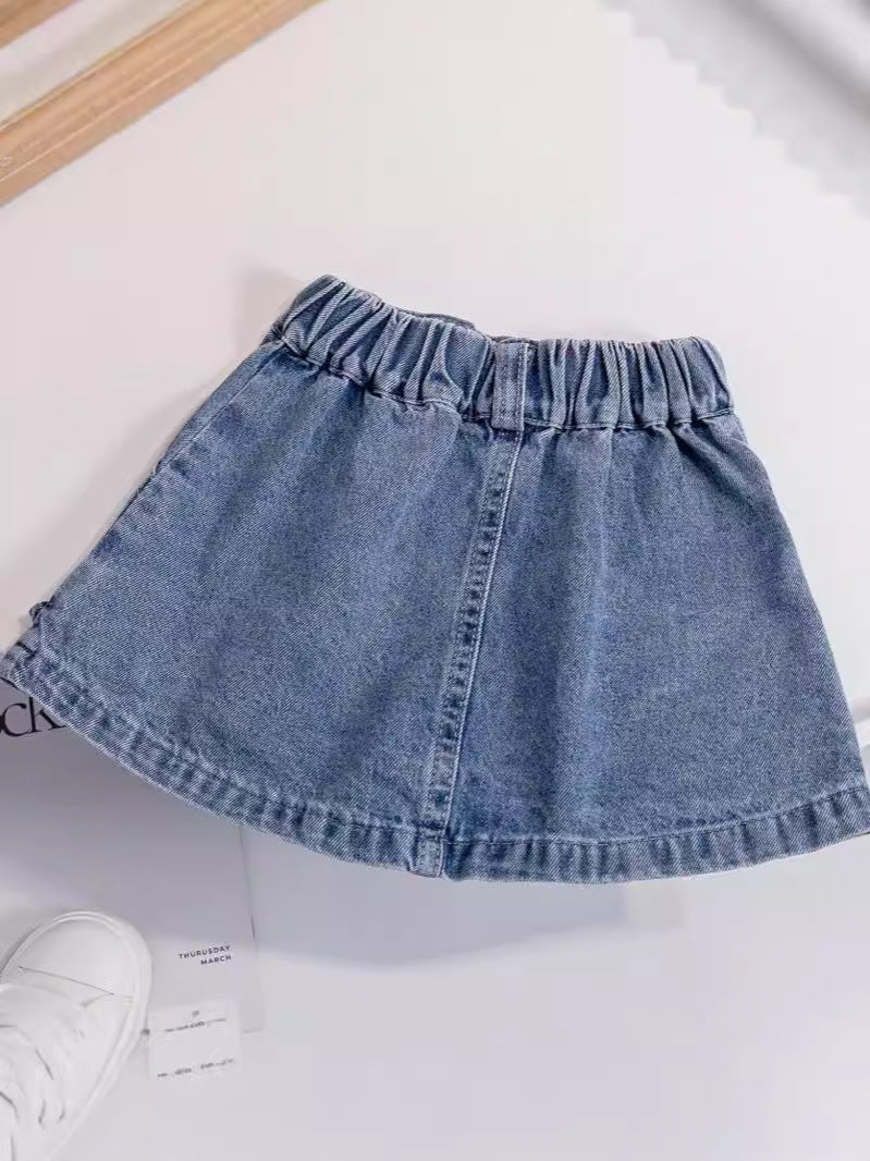 Children's Clothing Denim Skirt Korean Versatile Short Children's Pants