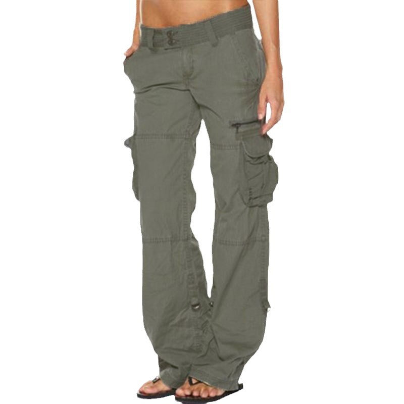 Women's French Wide Leg Loose Straight Overalls Casual Pants