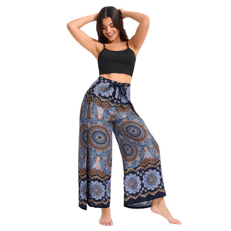 Bohemian Loose Rayon Culottes Thai Style Casual Pants