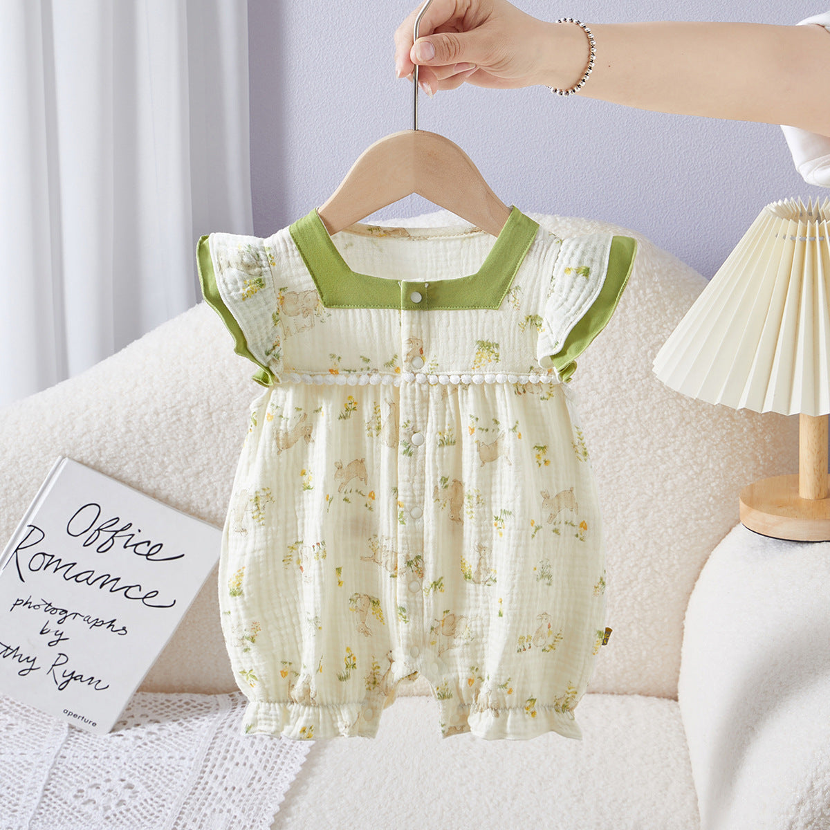 Thin Clothes Floral Front Buckle For Jumpsuit, Climbing Suit