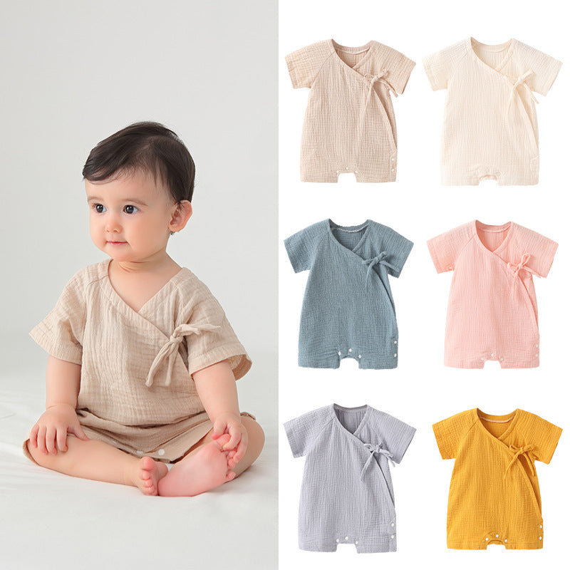 Women's & Men's Short Sleeve Jumpsuit Summer Triangle Rompers Romper Cotton Jumpsuit, Climbing Suit
