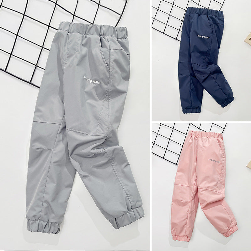 Children's Waterproof Fleece-lined Medium Large Warm Tactical Children's Pants